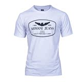 正品 Armani Jeans阿玛尼夏季新款男士短袖t 休闲圆领修身T恤男装