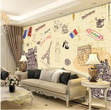 欧式风格立体个性创意复古壁纸客餐厅咖啡店英伦装饰墙纸大型壁画