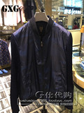 GXG专柜正品男装代购 14秋装新款时尚百搭修身藏青色夹克43221477
