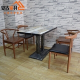 特价复古咖啡厅桌椅酒吧桌椅美式做旧主题西餐厅桌椅休闲快餐桌椅
