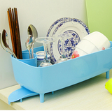 FASOLA 厨房用塑料小号沥水架 碗碟置物架水槽导水碗架整理储物架