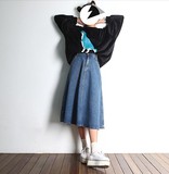 2014韩国可爱卡通恐龙图案宽松蝙蝠袖珊瑚绒套头卫衣 女