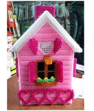 新款小房子3D毛线绣纸巾盒套件 DIY手工立体十字绣抽纸盒包邮