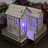 diy小屋带灯来自星星的你手工拼装房子模型玩具大型别墅生日礼物