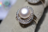 天然大珍珠925纯银戒指11-12mm特价正品强光珍珠礼品多色可选