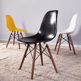 黑胡桃木伊姆斯椅 创意设计师家具 咖啡厅休闲吧洽谈桌椅组合餐椅