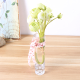 铁塔风水晶泡泡玻璃花瓶 千层花束透明水培插花花器欧式花瓶摆件
