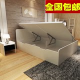 现代单人床板式床1.51.8米双人床气动床气压床储物床收纳床家具床