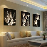 现代简约客厅装饰画沙发背景无框画三联挂画卧室壁画墙画欧式抽象