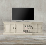 出口原单 法式实木仿古电视柜 美国白橡实木电视柜 自然美式典范
