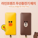 韩国Line Friends布朗熊iPhone6/6s无线充电接收器手机背贴