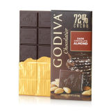 现货质保16年11月 美国Godiva 歌帝梵72%杏仁黑巧克力排块