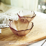 日本出口订单 美丽樱花 磨砂玻璃小碗 朵朵樱花 甜品零食碗 150g