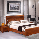 特价进口老榆木实木床 卧室双人床1.8米/1.5米气压箱体床实木婚床