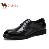 Camel/骆驼男鞋 春季新款真皮耐磨系带商务正装皮鞋