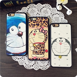机器猫蚕丝纹iphone6 6S手机壳苹果6plus软壳硅胶5.5s全包保护套