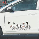 斑点狗可爱车贴 车门贴 划痕贴 后玻璃贴卡通汽车贴纸车身贴