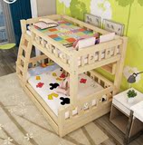 床带书桌包邮实木高低床 儿童床母子床 上下铺滑梯床 双层床子母