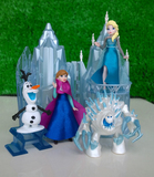 正版冰雪奇缘艾莎安娜 冰雪城堡迷你公主皇宫玩具摆件