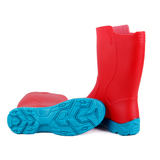 热销糖果色PVC个性时尚女款中筒雨鞋雨靴蓝色红色两色可选