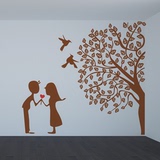 个性抽象艺术客厅沙发电视背景墙贴画卧室床头装饰墙贴画 爱情树
