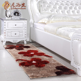 尼西米 卧室地毯 床前毯 欧式花朵飘窗现代床边地毯 田园风格地毯