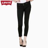 Levi's李维斯700系列女士711紧身窄脚黑色水洗牛仔裤19560-0037