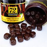 韩国进口 生日巧克力糖果零食 LOTTE乐天72%纯黑巧克力豆90g罐装