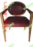 软包靠背餐椅子欧式田园带扶手椅子简约时尚实木椅子