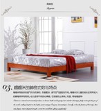 实木床榻榻米床简易双人床架1.5米1.8米床板纯白色现代简约橡木床