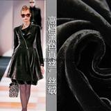 高档黑色真丝丝绒布料 100%桑蚕丝布料服装面料 金丝绒新品特价