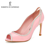 roberta诺贝达2016年夏新款女士凉鞋 优雅纯色异形跟女鞋RM67208