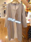 2015秋装新款韩版潮流女装 拉夏贝尔中长款开衫风衣外套10008235