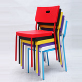 宜家创意个性家用现代凳子休闲办公靠背椅子加厚 餐简约时尚塑料