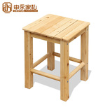 家用时尚方凳实木柏木组装小孩凳儿童换鞋凳餐凳客厅板凳圆凳特价