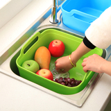 厨房加厚洗菜篮蔬菜水果清洗篮沥水篮塑料水槽收纳筐杂物收纳篮子