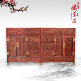 红木/老挝红酸枝家具/实木精雕兰亭序五斗柜/中式橱柜衣柜/带柜子