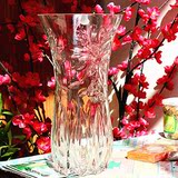 包邮透明玻璃花瓶富贵竹大号百合经典贴花磨砂水培，水晶花瓶款。