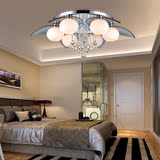LED现代简约创意吸顶灯圆花形客厅大气水晶吊灯卧室餐厅灯具灯饰