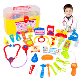 儿童小医生玩具套餐 过家家玩具批发仿真医药箱医护工具箱听诊器