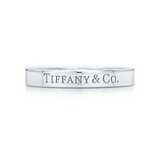 香港正品代购Tiffany情侣戒指蒂芙尼男款3mm宽铂金戒指女款戒指