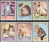 LAO-8303 老挝1983年发行家猫宠物邮票 6全