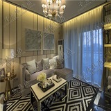 时尚欧式黑白格子地毯客厅沙发茶几地毯卧室床边手工腈纶地毯定制