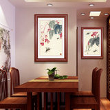 现代装饰画客厅卧室墙画床头餐厅挂画中式有框走廊壁画齐白石草虫