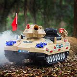 新款儿童电动车坦克车四轮电动车童车可坐人双驱带遥控广场玩具车
