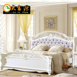韩式床田园公主床真皮法式婚床 简约实木双人床1.8米特价家具