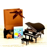 大尺寸刻字木质八音盒钢琴音乐盒木质创意生日礼物钢琴模型摆件