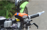 光手电筒单车LED儿童骑行装备山地车配件自行车灯前灯 电子喇叭强