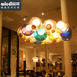 现代简约创意个性LED客厅餐厅吊灯彩色泡泡玻璃球儿童房楼梯吊灯