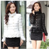 2015冬装新款韩版女装短款轻薄大码棉衣外套时尚修身小棉袄棉服潮